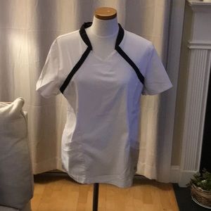Urbane medical scrub top size L but fits M